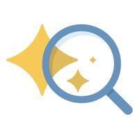 AI Powered Search Concept. Magnifying Glass with Sparkle. Smart and Efficient Search Technology. Perfect for Artificial Intelligence, Data Analysis and Digital Innovation Themes. vector