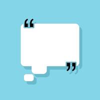Quote frame icon in flat style. Speech bubble illustration on isolated background. Quote bubble box template. Comment mark business concept. vector