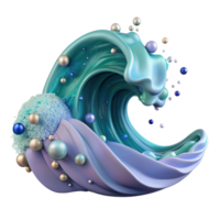 serene modern Ocean Wave Isolated for Marine Graphics detailed png