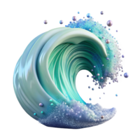 serene traditional Ocean Wave Spray Particle Effect Transparent Background authentic png