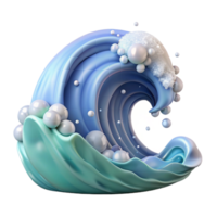 impressive abstract Ocean Wave Art Isolated for Digital Art authentic png
