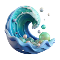 impressive traditional Ocean Wave Visual Element Cutout for Web Design authentic png