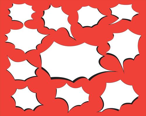 Comic-style speech bubble set featuring dynamic shapes, bold outlines, and expressive designs. Perfect for comics, pop art, messages, and creative designs. Editable and high-quality.