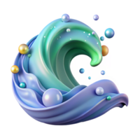 impressive abstract Ocean Wave Graphic Design Element Cutout for Web Design professional png