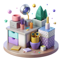 stunning abstract Office Supplies Desk Organization Cutout for Workspace Essentials genuine png