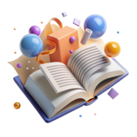 impressive artistic Open Book Showing Text Cutout for Educational Resources original png