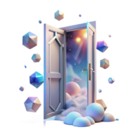 magnificent creative Open Door to Sky Transparent Dreamlike Escape authentic png