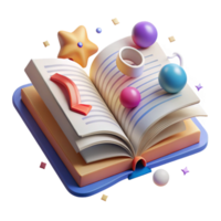 dramatic contemporary Open Textbook with Bookmarks Isolated for Learning Resources high quality png