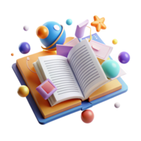 stunning rustic Open Textbook with Notes Learning Resource Transparent Background for Studying detailed png
