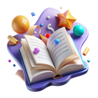 magnificent contemporary Open Textbook with Notes Learning Resource Transparent Background for Studying high quality png