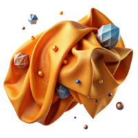 impressive creative Orange Fabric Texture with Ripped Holes Transparent high quality png