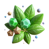 vibrant abstract Oregano Green Leaf Texture Italian Herb Transparent high quality png