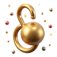elegant minimalist Ornament Hook Gold Metal Cutout for Holiday Projects detailed png