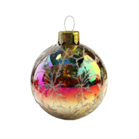 Elegant Gold and Pink Christmas Bauble png