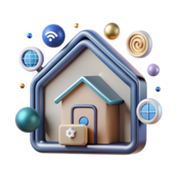dramatic abstract Outline Style Smart Home Icons Isolated for Infographics exclusive png