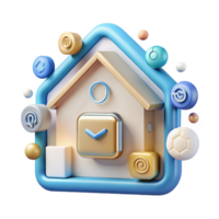stunning artistic Outline Style Smart Home Icons Isolated for Infographics genuine png