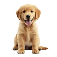 Golden Retriever Puppy with Light Coat Sitting png
