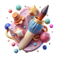beautiful abstract Paintbrush Art Isolated for Creative Expression high quality png