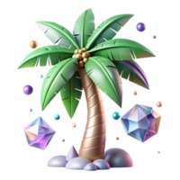 serene rustic Palm Tree Silhouette Isolated for Tropical Designs png