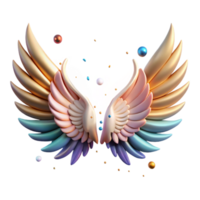 impressive traditional Pair of Phoenix Wings Cutout Balanced Composition authentic png