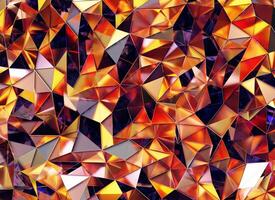 Luxury Abstract Realistic Black and Orage Crystal Texture Reflection Close Up Background 3D rendering photo
