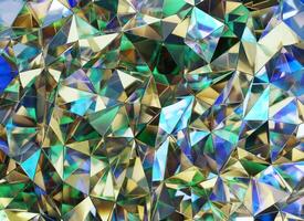 Luxury Colorful Crystal Texture Reflection Close Up Background 3D rendering photo