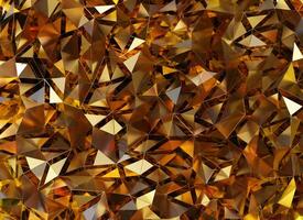 Abstract Realistic Gold Crystal Texture Reflection Close Up Background 3D rendering photo