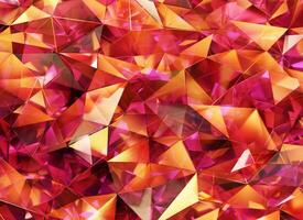 Luxury Abstract Realistic Red and Pink Crystal Texture Reflection Close Up Background 3D rendering photo