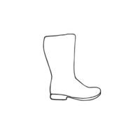 Hand drawn doodle sketch gumboot isolated on white background vector