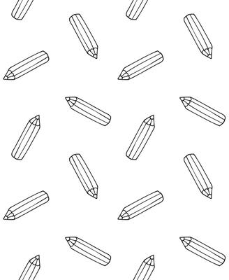 Seamless pattern of hand drawn doodle pencil
