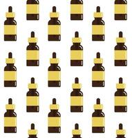 Seamless pattern of hand drawn doodle sketch oil essence bottle isolated vector