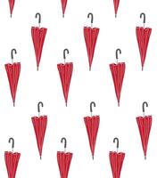 Seamless pattern of hand drawn doodle sketch umbrellas isolated vector