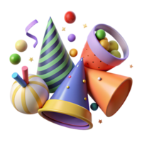 beautiful rustic Party Hats Cone Shaped Colorful Assortment Transparent high quality png