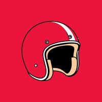 A red helmet on a red background vector