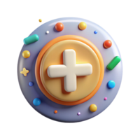 serene contemporary Plus Add Button Icon Cutout for User Interface Design authentic png