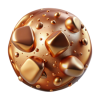 beautiful artistic Polished Bronze Surface Texture Cutout for Product Mockups authentic png