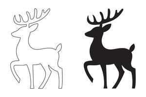 Bold and Simple Deer Illustration for Versatile Use vector