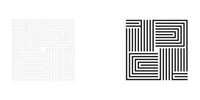 Abstract squares design icons set. Editable minimalist icons. vector