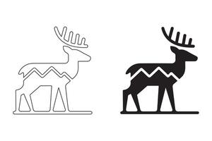 Clean and Striking Deer with Scenic Background for Digital Use vector