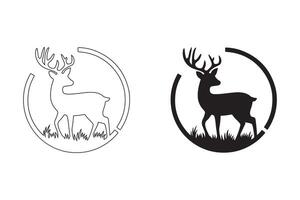 Essential Deer Icons in a Sleek Minimalist Style vector