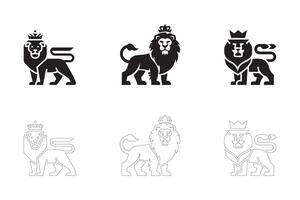 Powerful Lion Logo Designs for Digital and Print Use vector