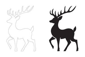 Bold Deer Silhouette for Modern Branding and Art vector