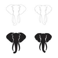Bold and Elegant Elephant Icons for Digital and Print Use vector