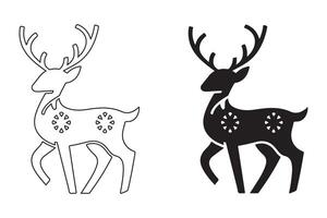 Clean and Striking Deer Silhouettes for Digital and Print Use vector