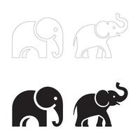 Elegant Elephant Silhouettes for Web, Apps, and Branding vector