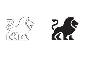 Sleek and Timeless Lion Illustrations for Web and App Interfaces vector
