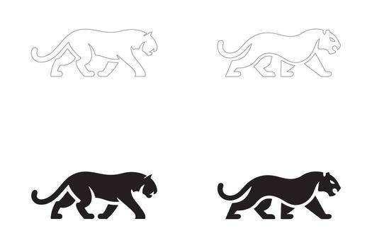 Bold and Elegant Panther Stride Designs for Digital and Print Use vector