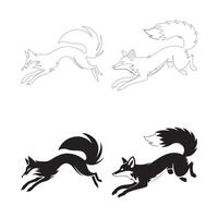 Bold and Energetic Fox in Motion Designs for Digital and Print Use vector
