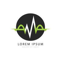 Creative Pulse and Heart Rate Icon Design Featuring Minimalistic Digital Style vector