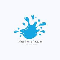 Dynamic Blue Splash Illustration with Placeholder Text on White Background vector